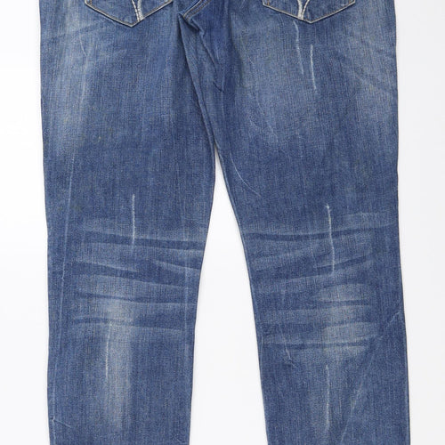 River Island Womens Blue  Denim Straight Jeans Size 14 L30 in