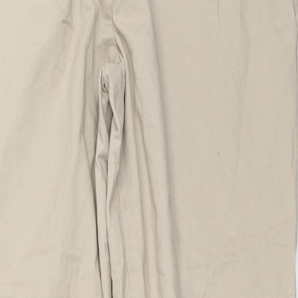 NEXT Womens Beige   Chino Trousers Size 16 L30 in
