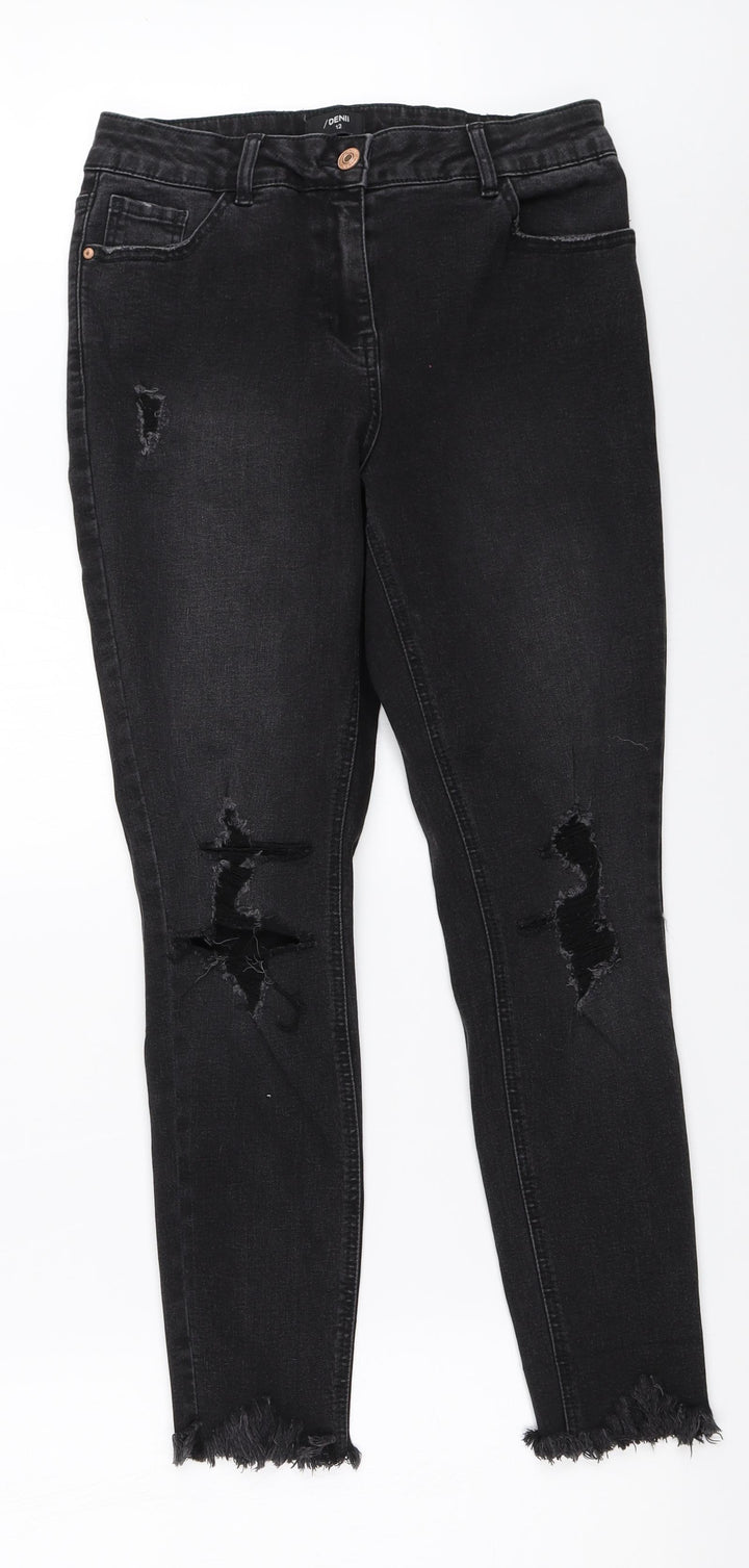 Matalan Womens Black Skinny Jeans Size 12 L26 in