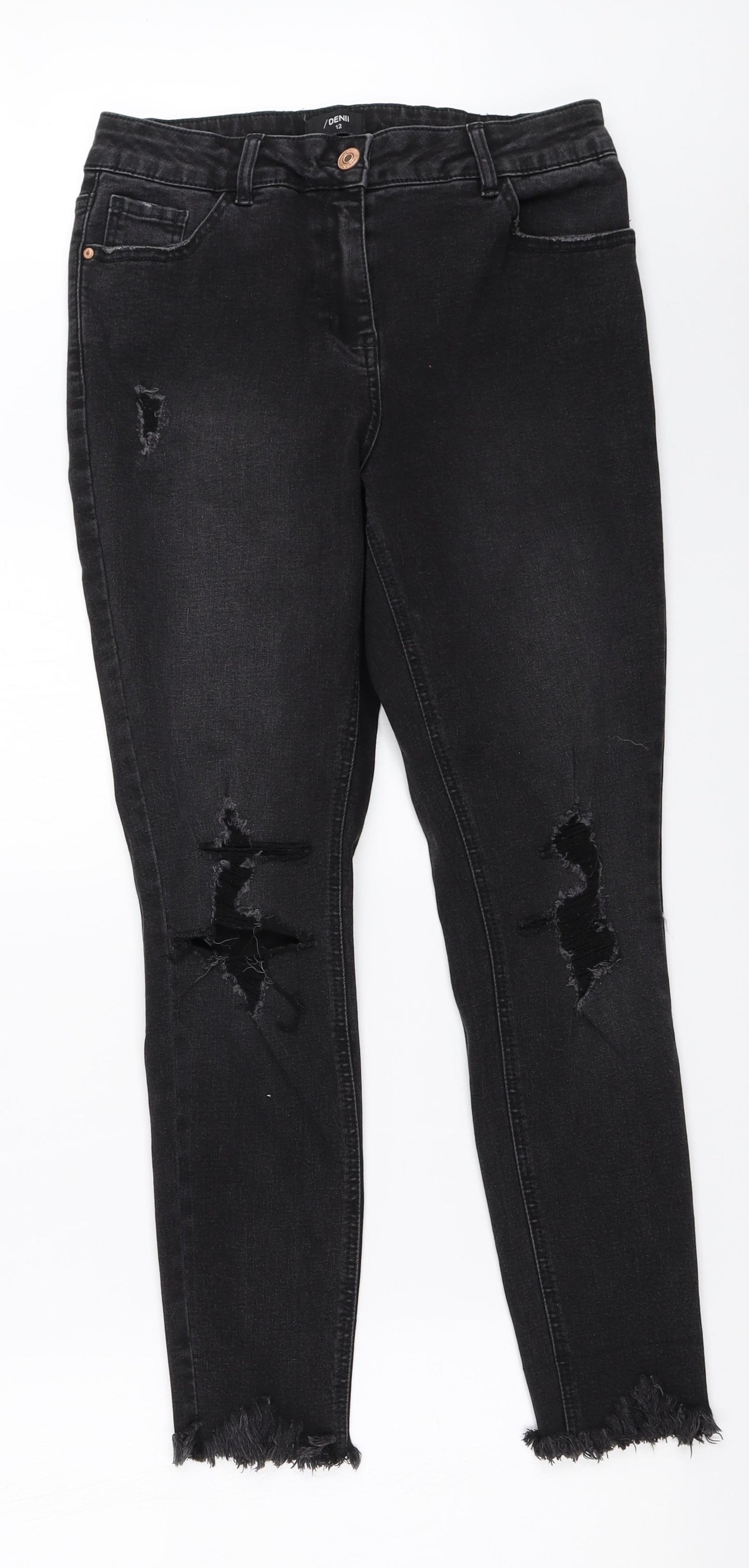 Matalan Womens Black   Skinny Jeans Size 12 L26 in