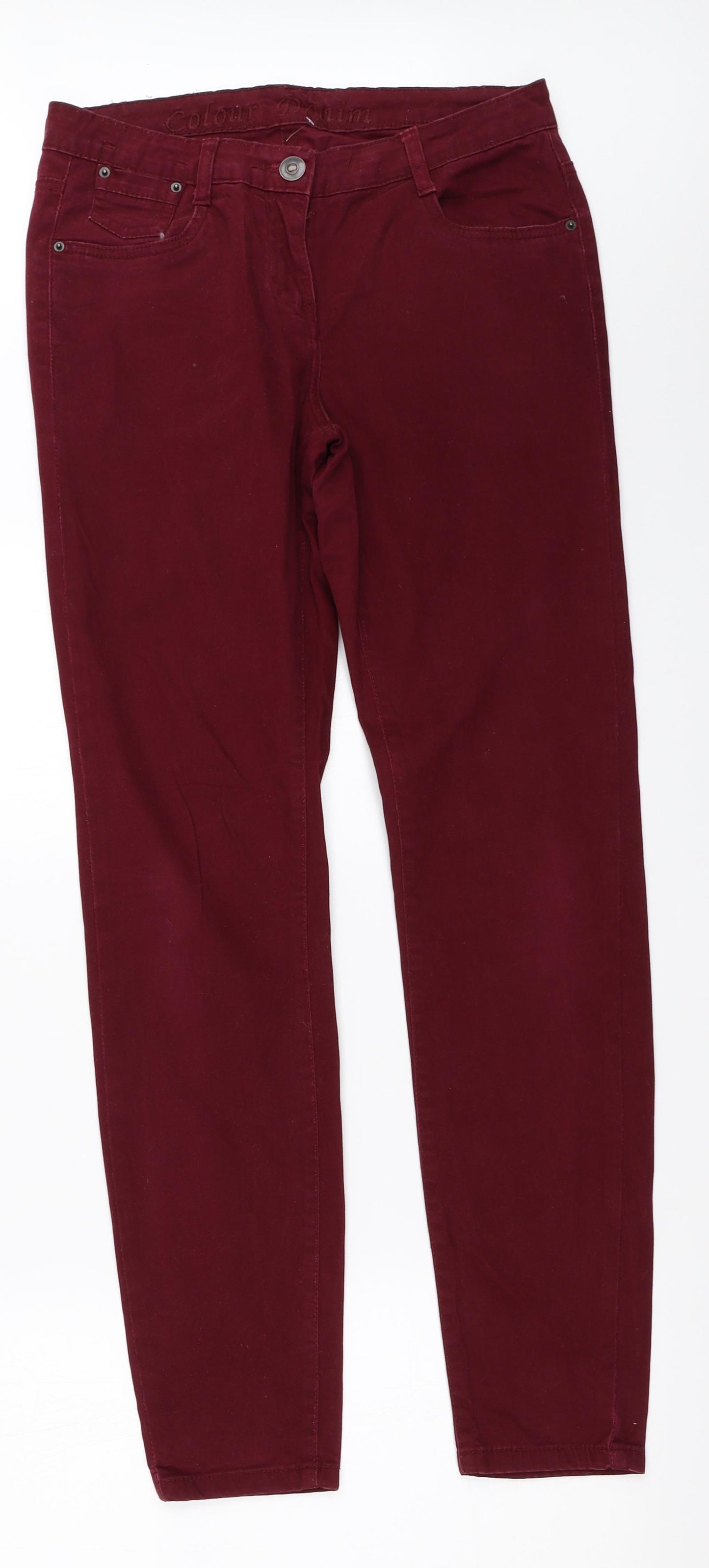 Falmer Womens Red   Skinny Jeans Size 12 L30.5 in