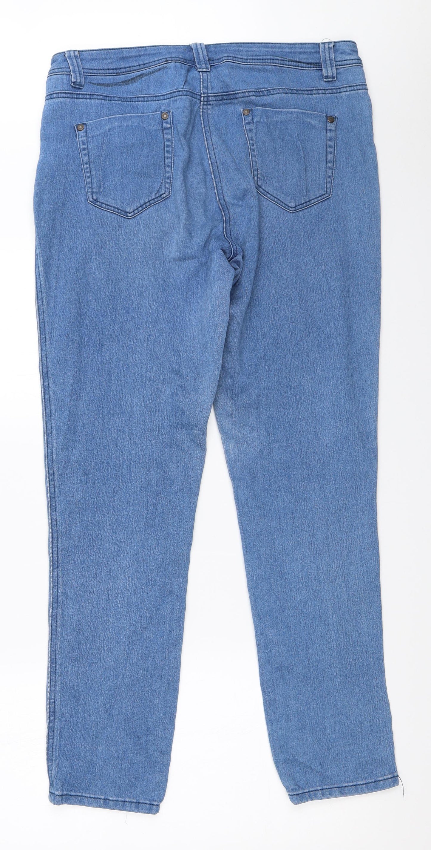 M&Co Womens Blue   Skinny Jeans Size 14 L30 in