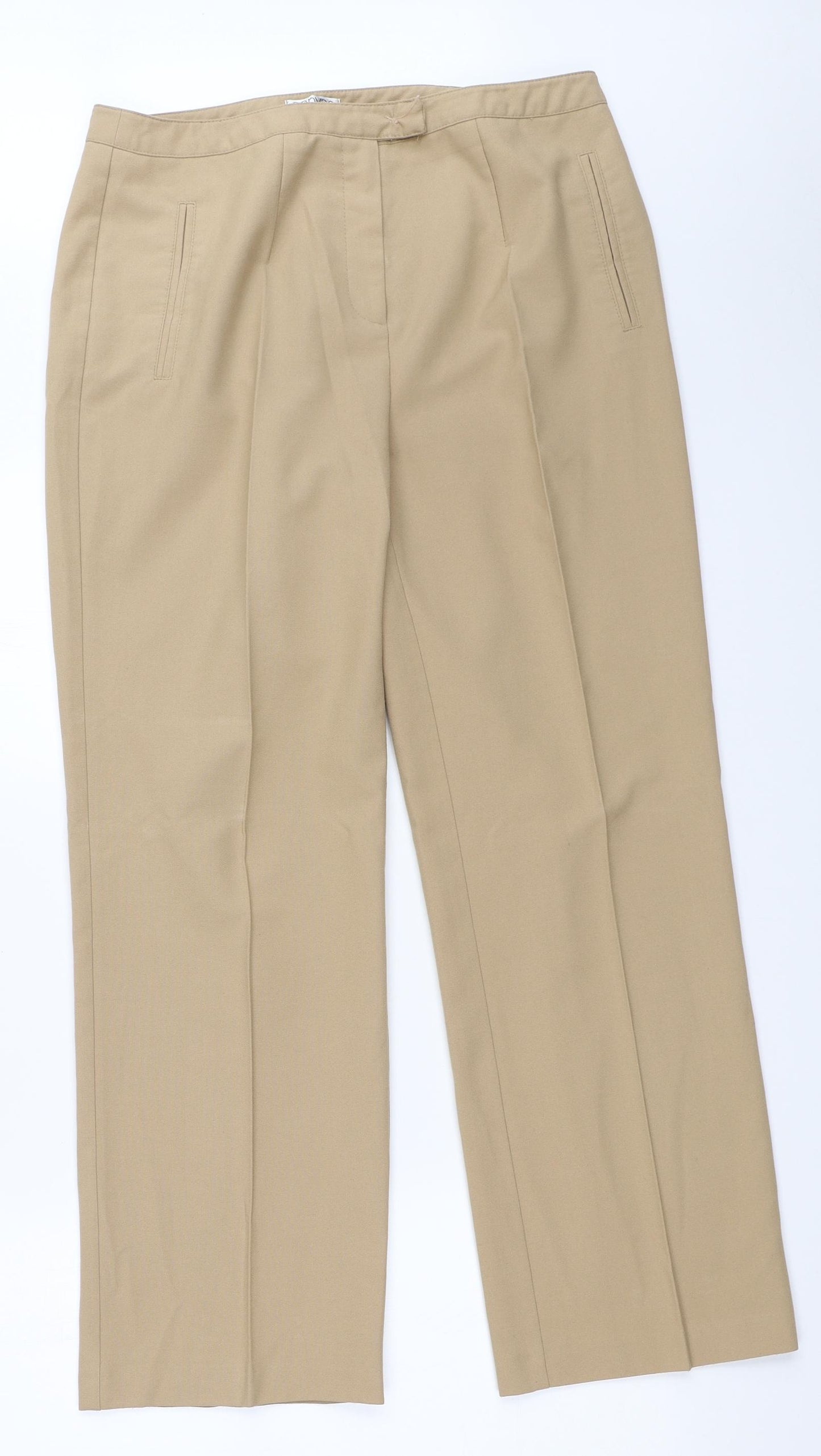 Canvas Womens Beige   Trousers  Size 14 L28 in
