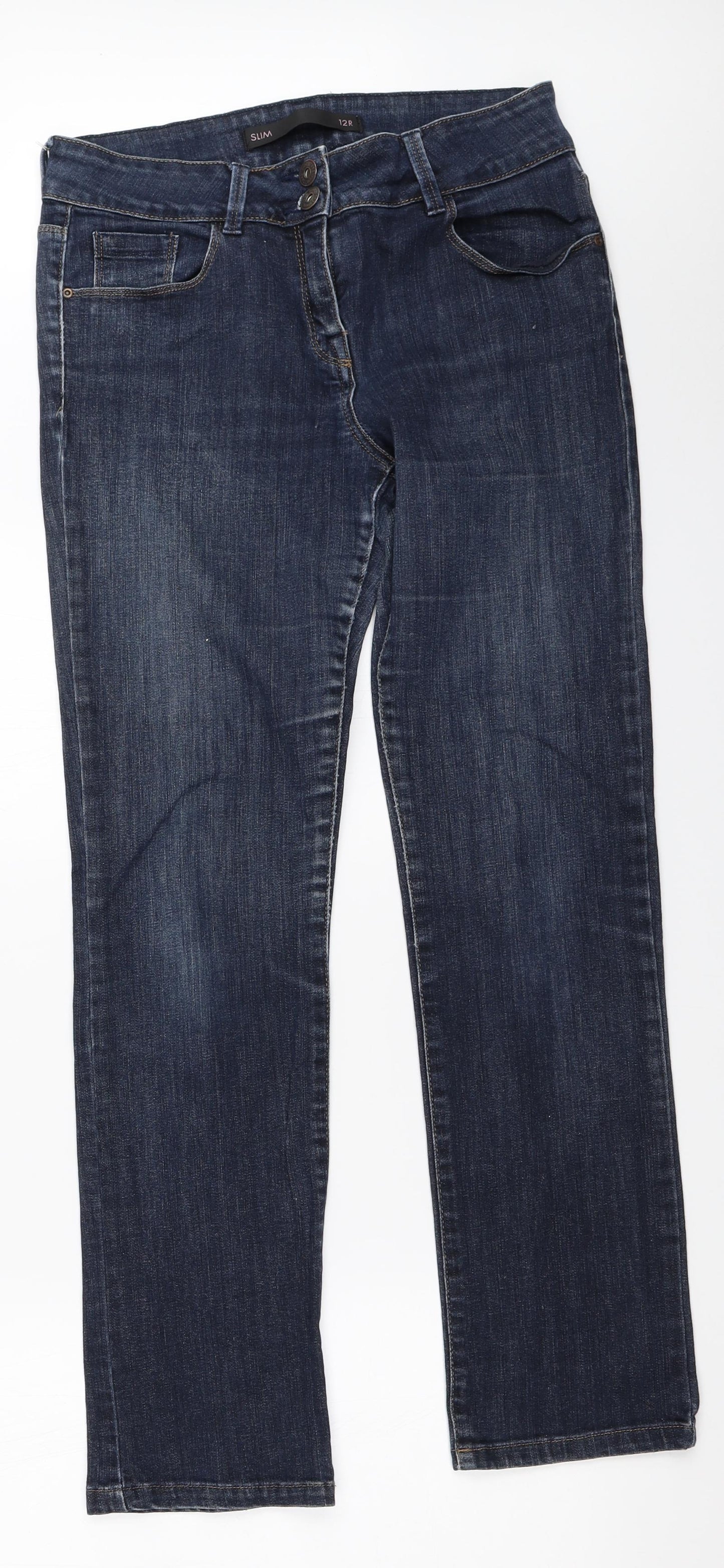 NEXT Womens Blue   Straight Jeans Size 12 L30 in