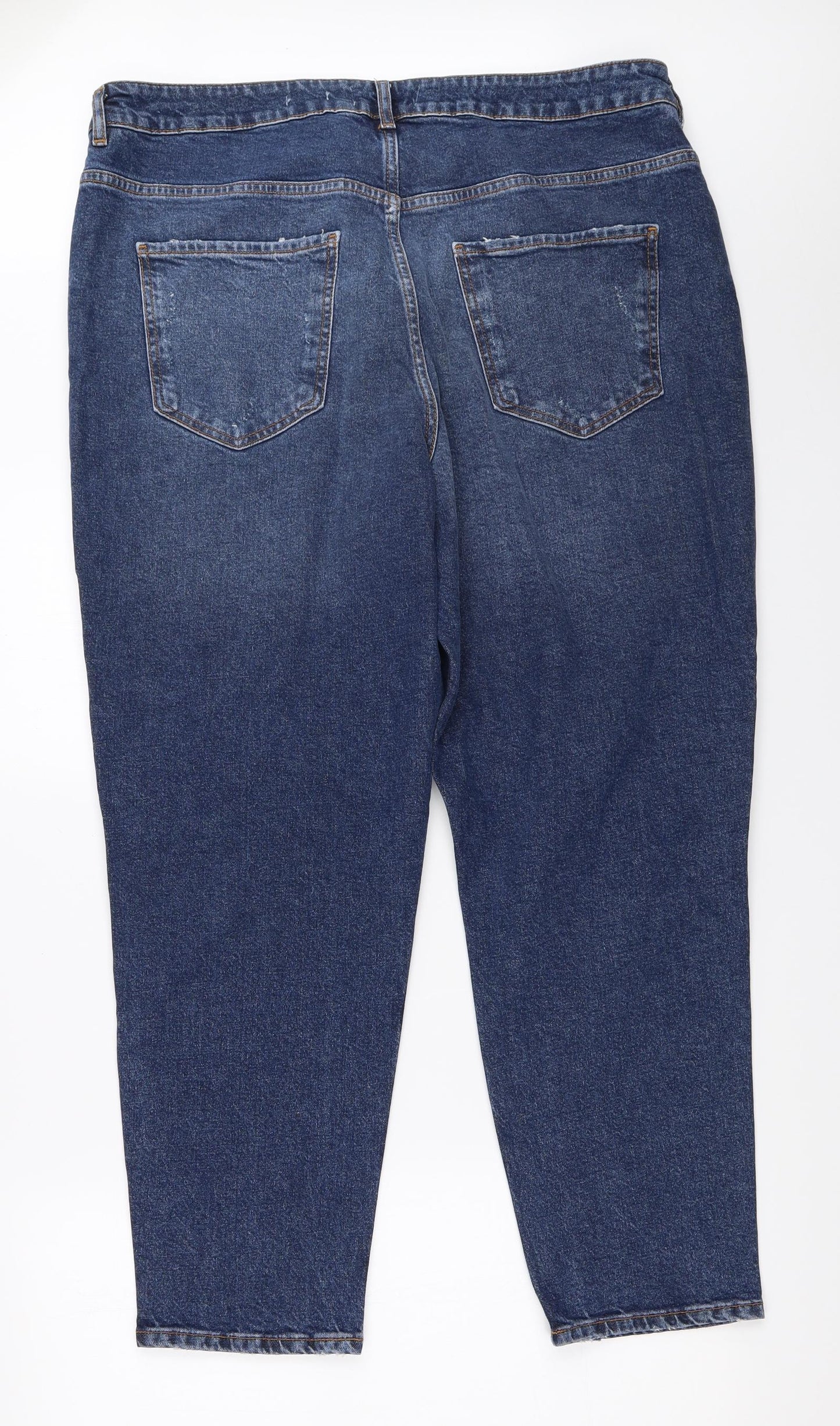 New Look Womens Blue  Denim Mom Jeans Size 18 L27.5 in