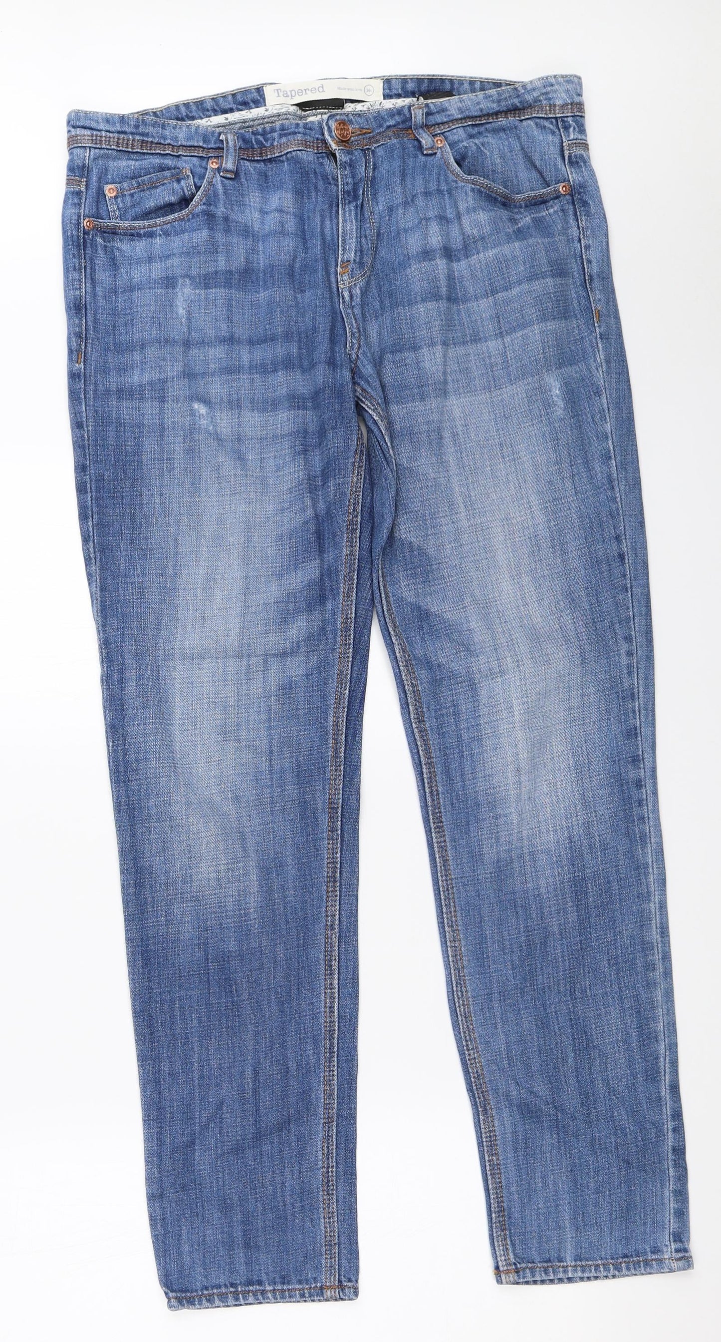 NEXT Womens Blue   Straight Jeans Size 14 L31 in
