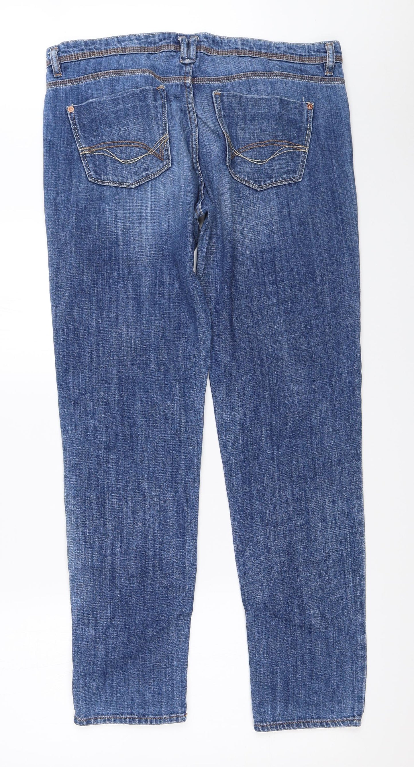 NEXT Womens Blue   Straight Jeans Size 14 L31 in