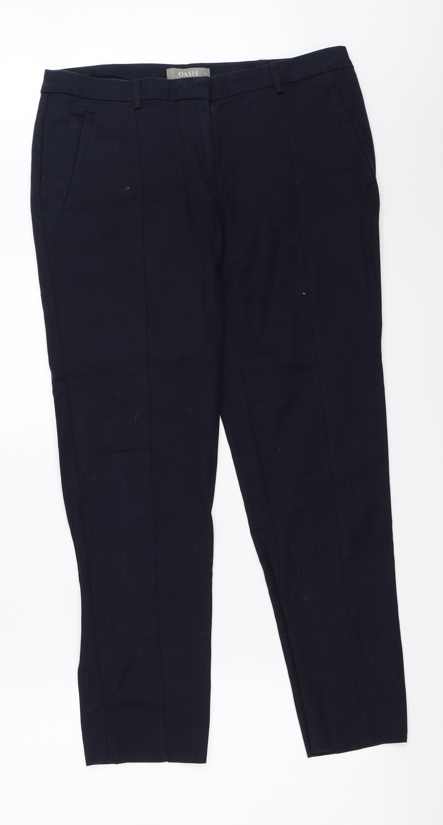 Oasis Womens Blue   Capri Trousers Size 12 L27 in