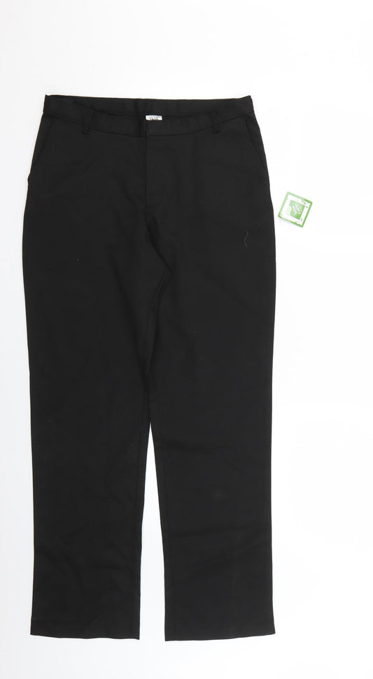 Front view of George girls’ black dress pants trousers, size 13-14, years