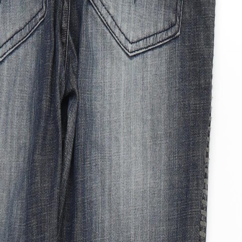 anna scott Womens Grey   Straight Jeans Size 16 L30 in