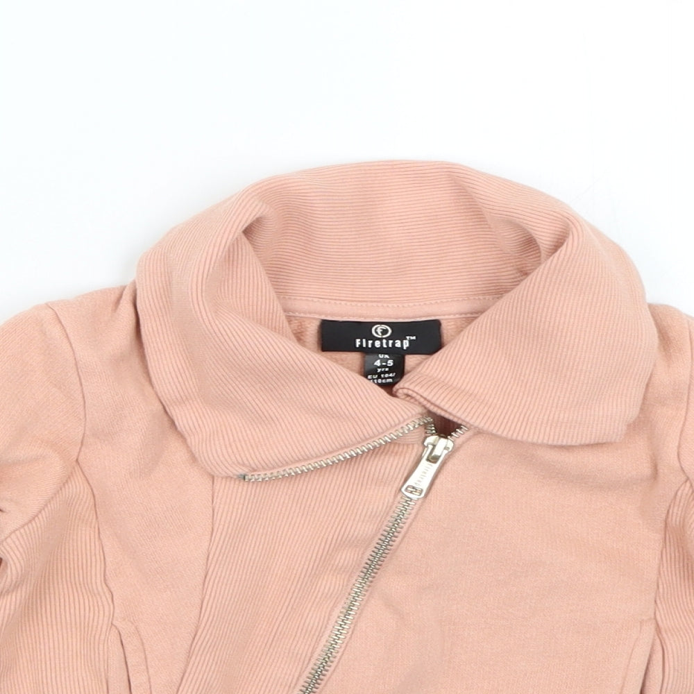 Firetrap Girls Pink   Basic Coat Coat Size 4-5 Years