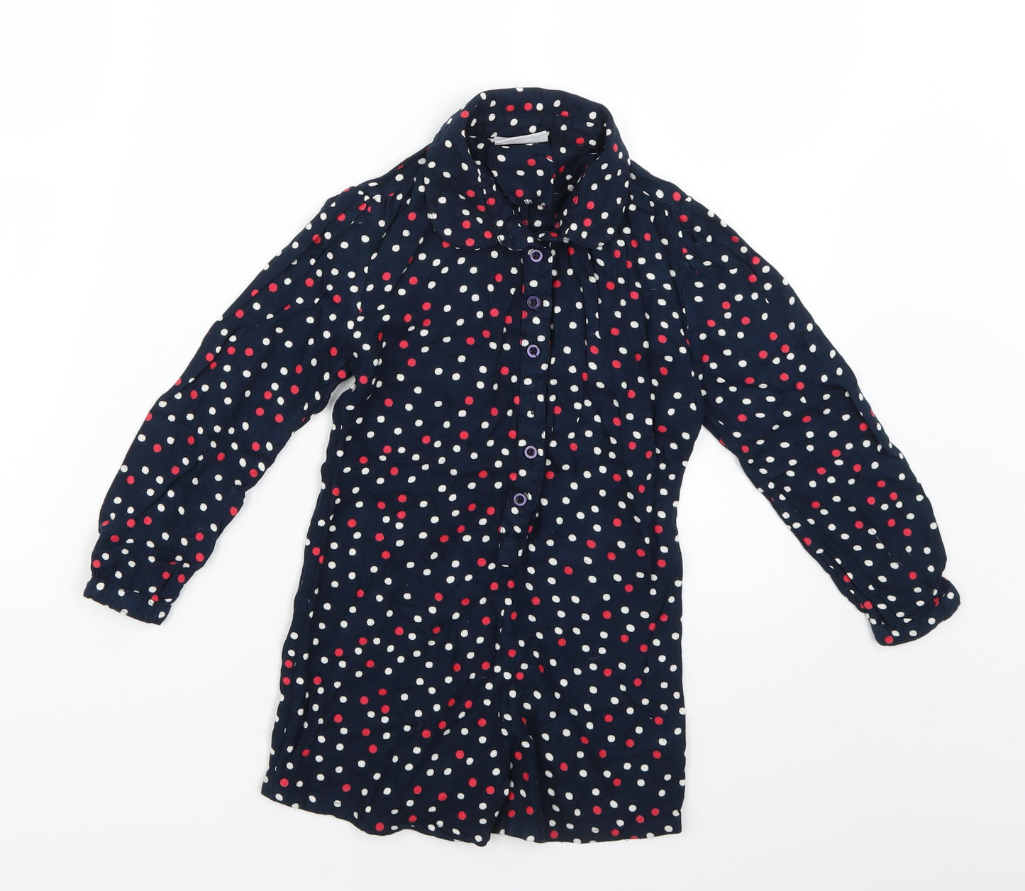 Matalan Girls Blue Polka Dot  Playsuit One-Piece Size 7 Years