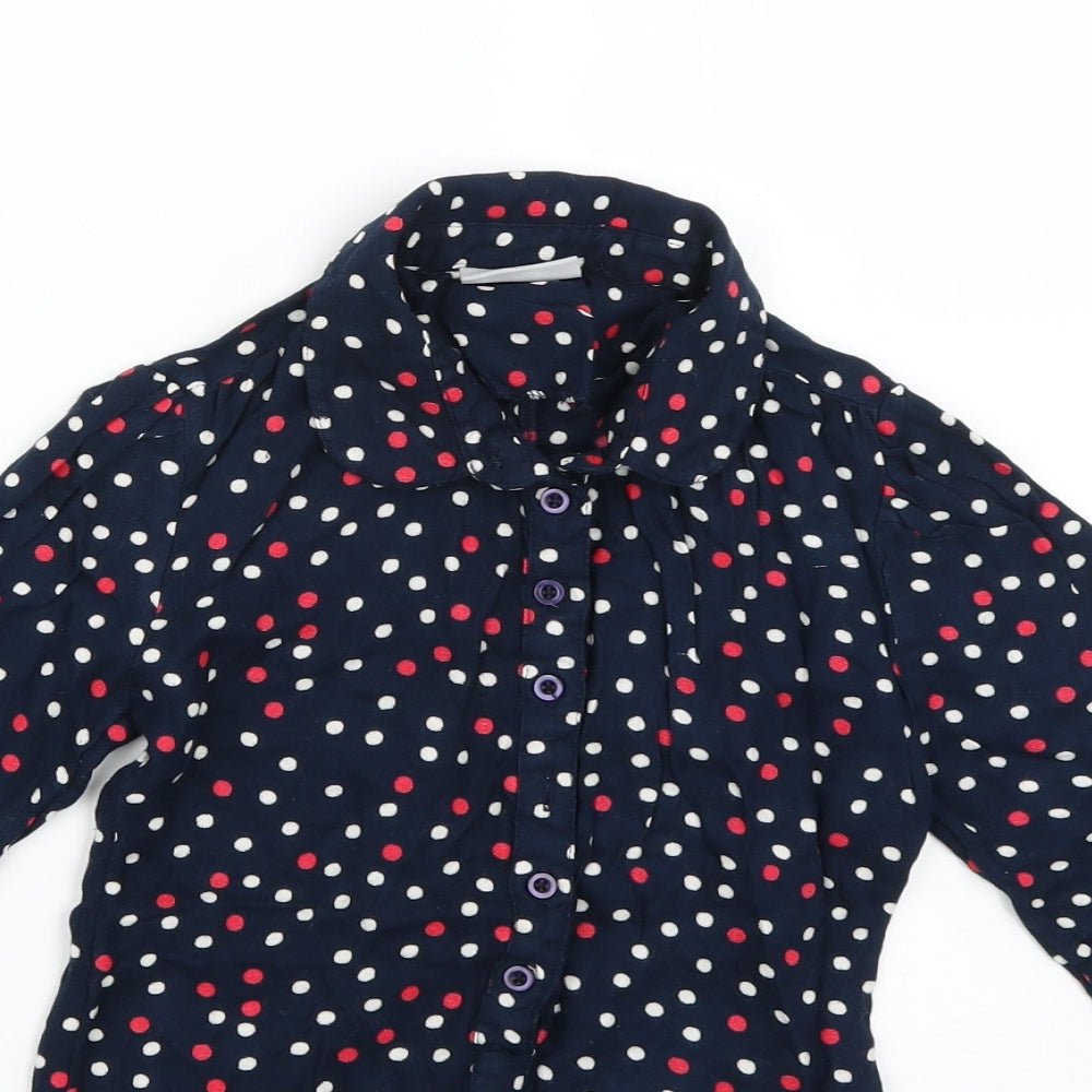 Matalan Girls Blue Polka Dot  Playsuit One-Piece Size 7 Years