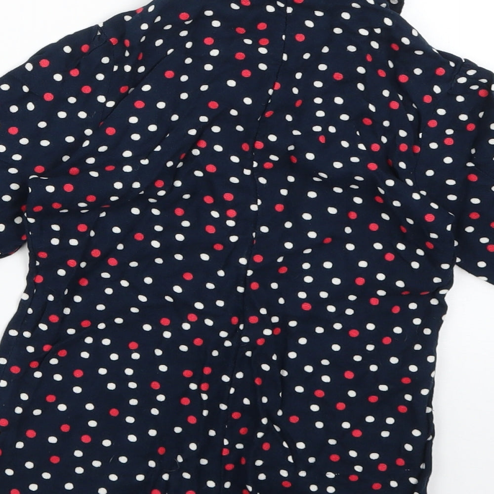 Matalan Girls Blue Polka Dot  Playsuit One-Piece Size 7 Years