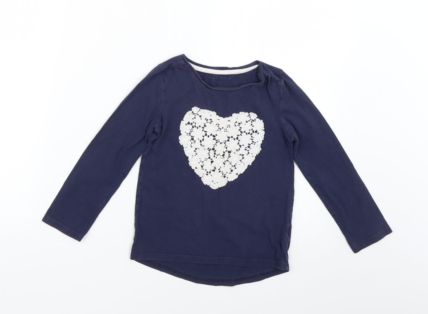 Nutmeg Girls Blue Geometric  Basic T-Shirt Size 5-6 Years