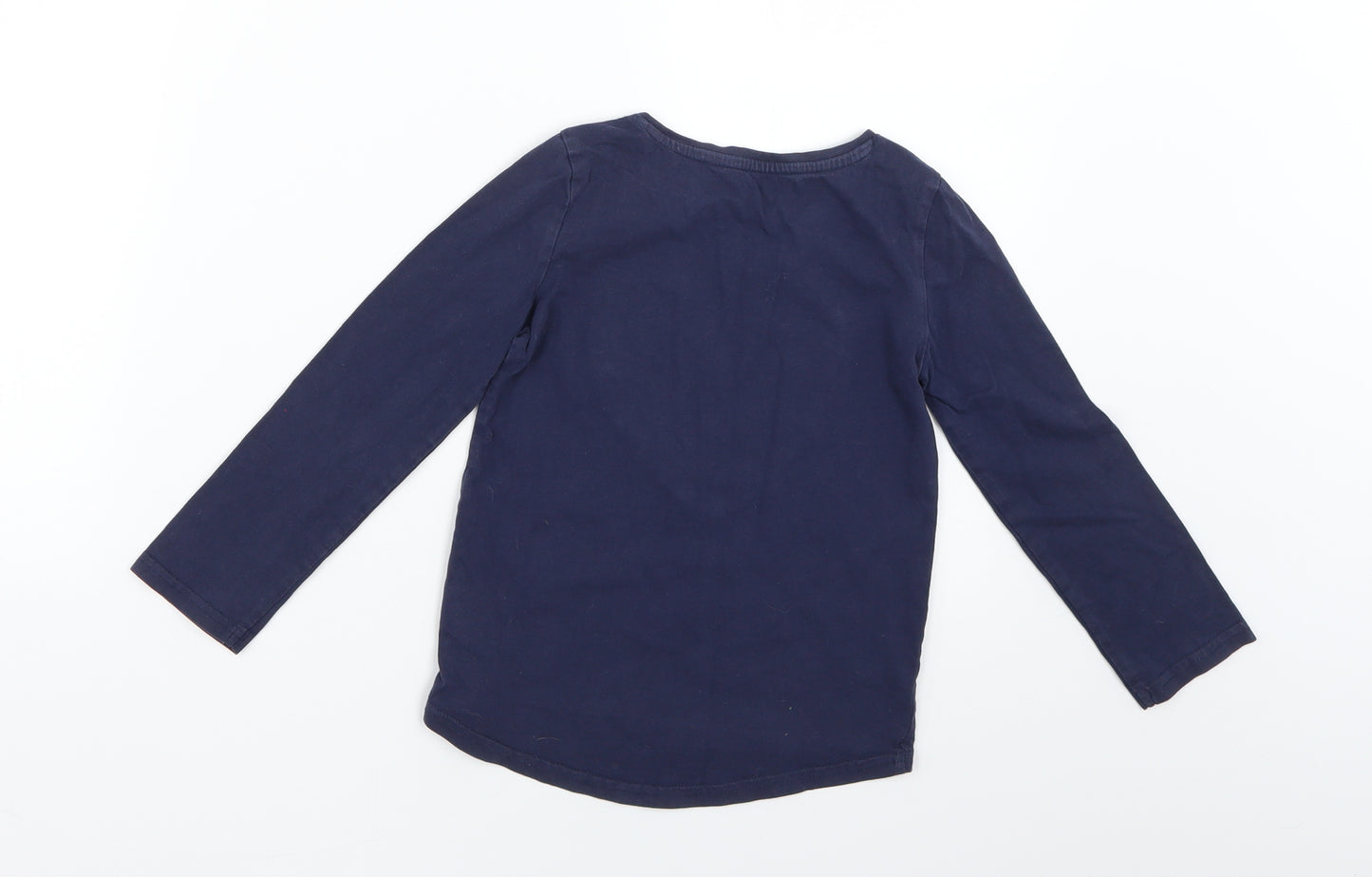 Nutmeg Girls Blue Geometric  Basic T-Shirt Size 5-6 Years