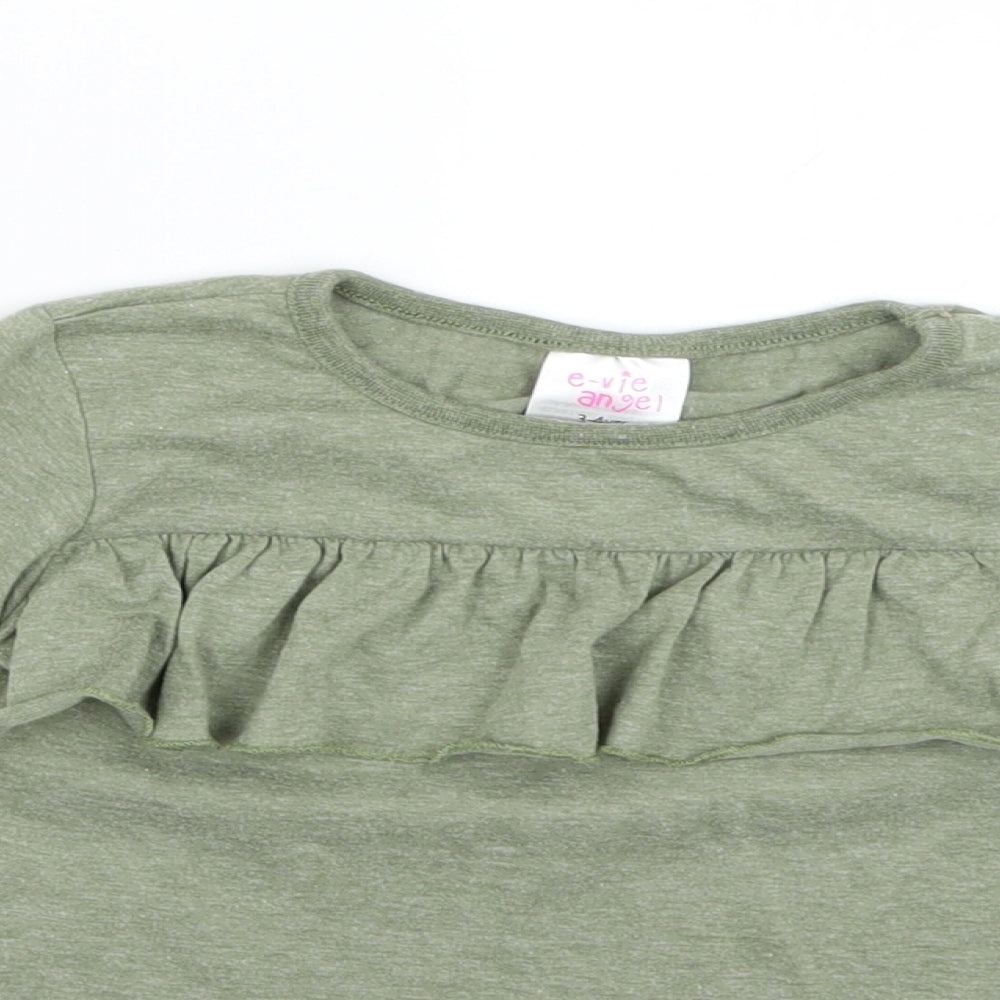 evie Girls Green   Basic T-Shirt Size 3-4 Years
