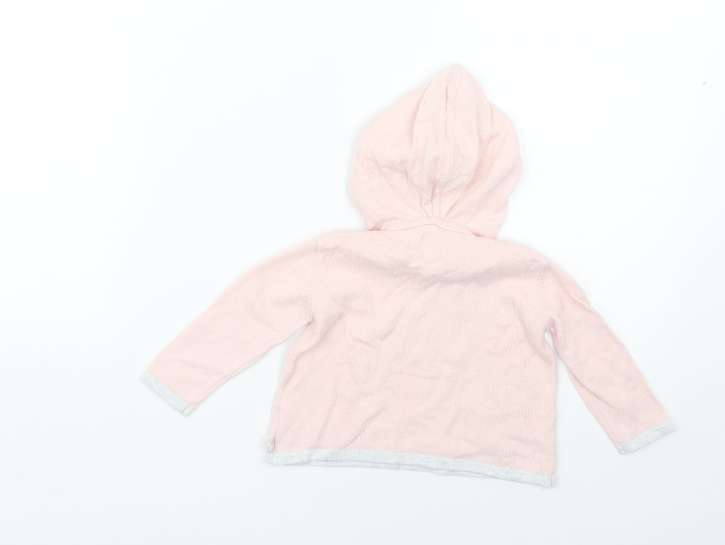 Preworn Baby Pink Geometric  Pullover Jumper Size 3-6 Months