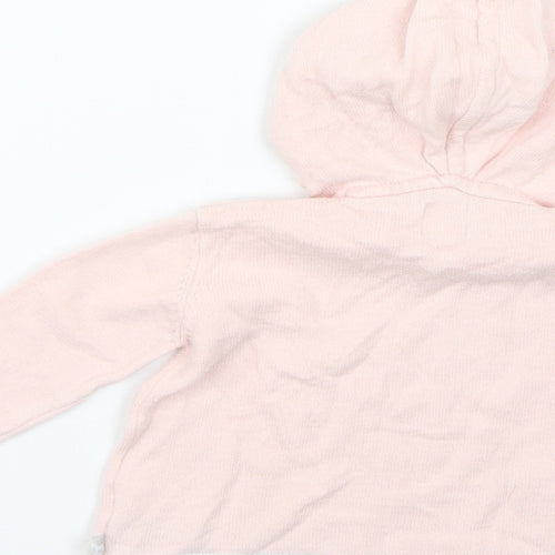 Preworn Baby Pink Geometric  Pullover Jumper Size 3-6 Months