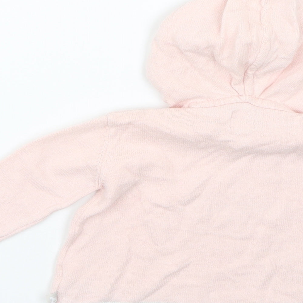 Preworn Baby Pink Geometric  Pullover Jumper Size 3-6 Months