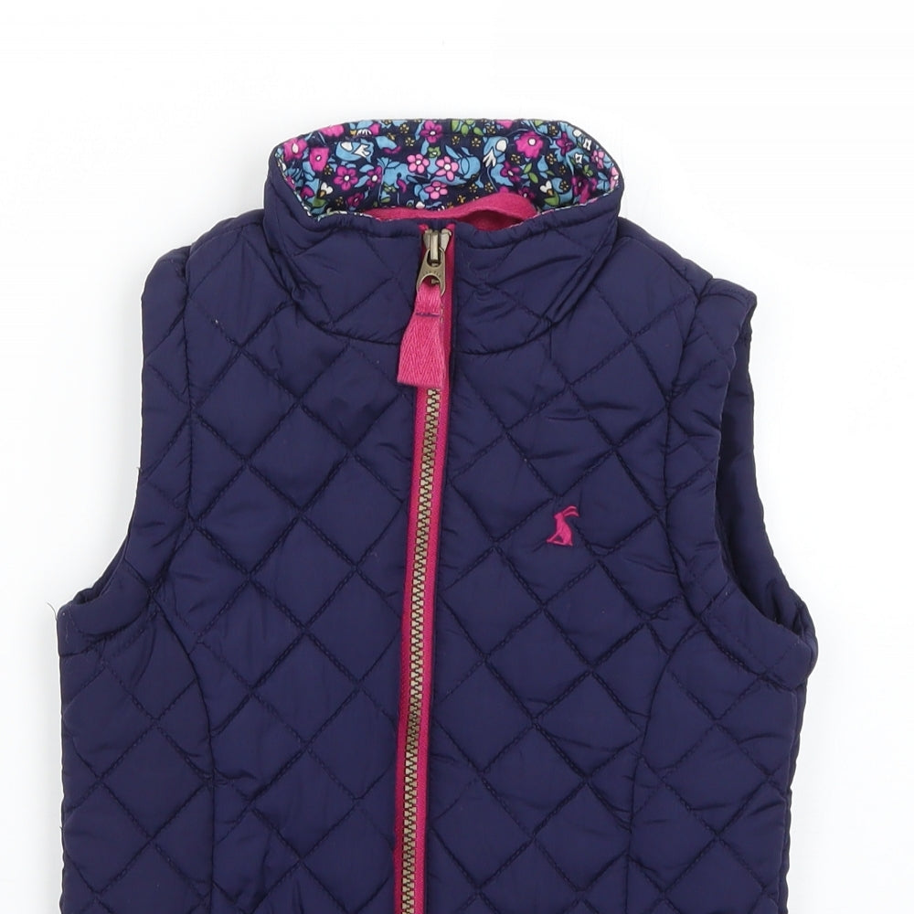 Joules Girls Blue   Gilet Coat Size 6 Years