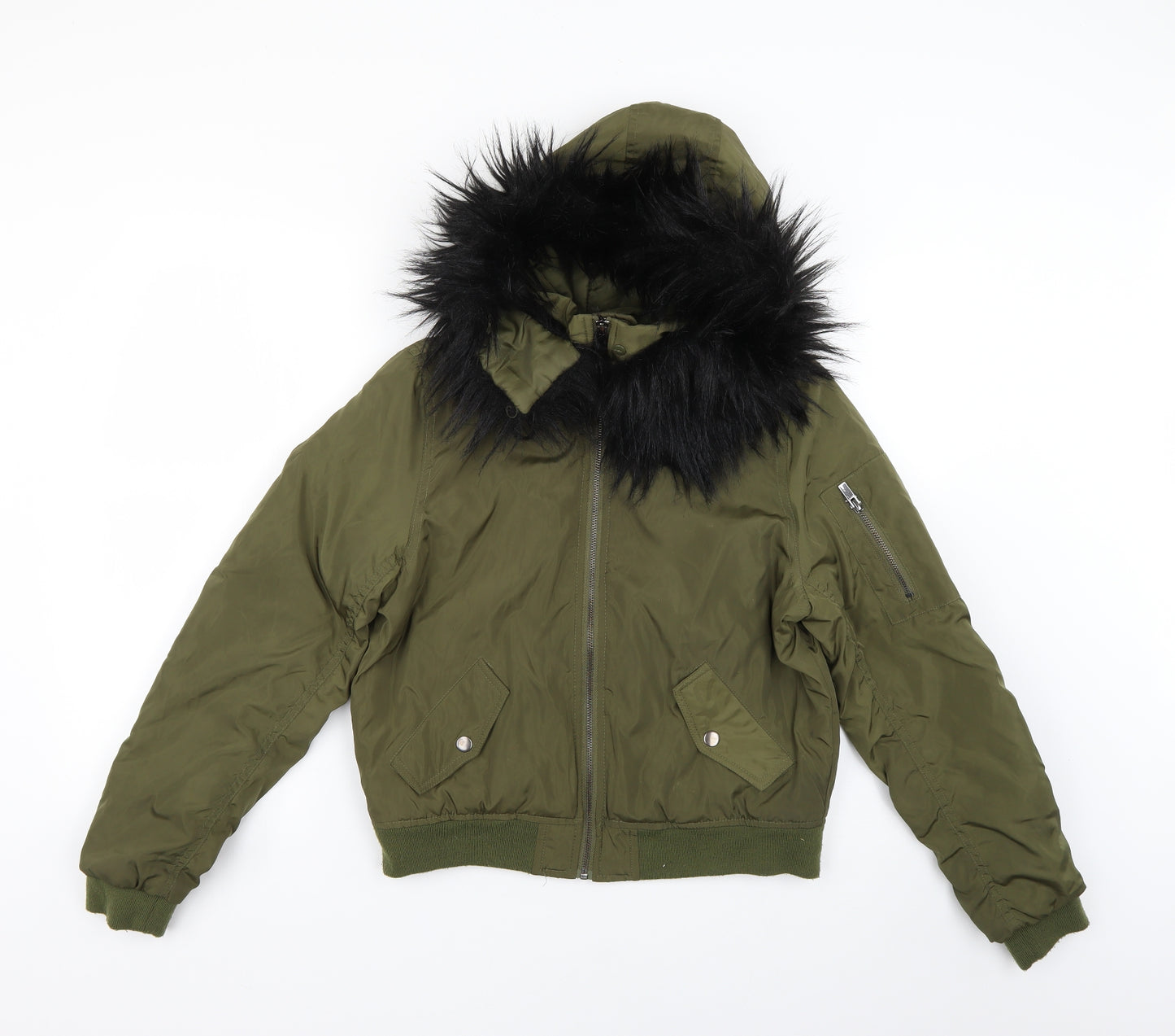 New Look Girls Green   Basic Coat Coat Size 12-13 Years