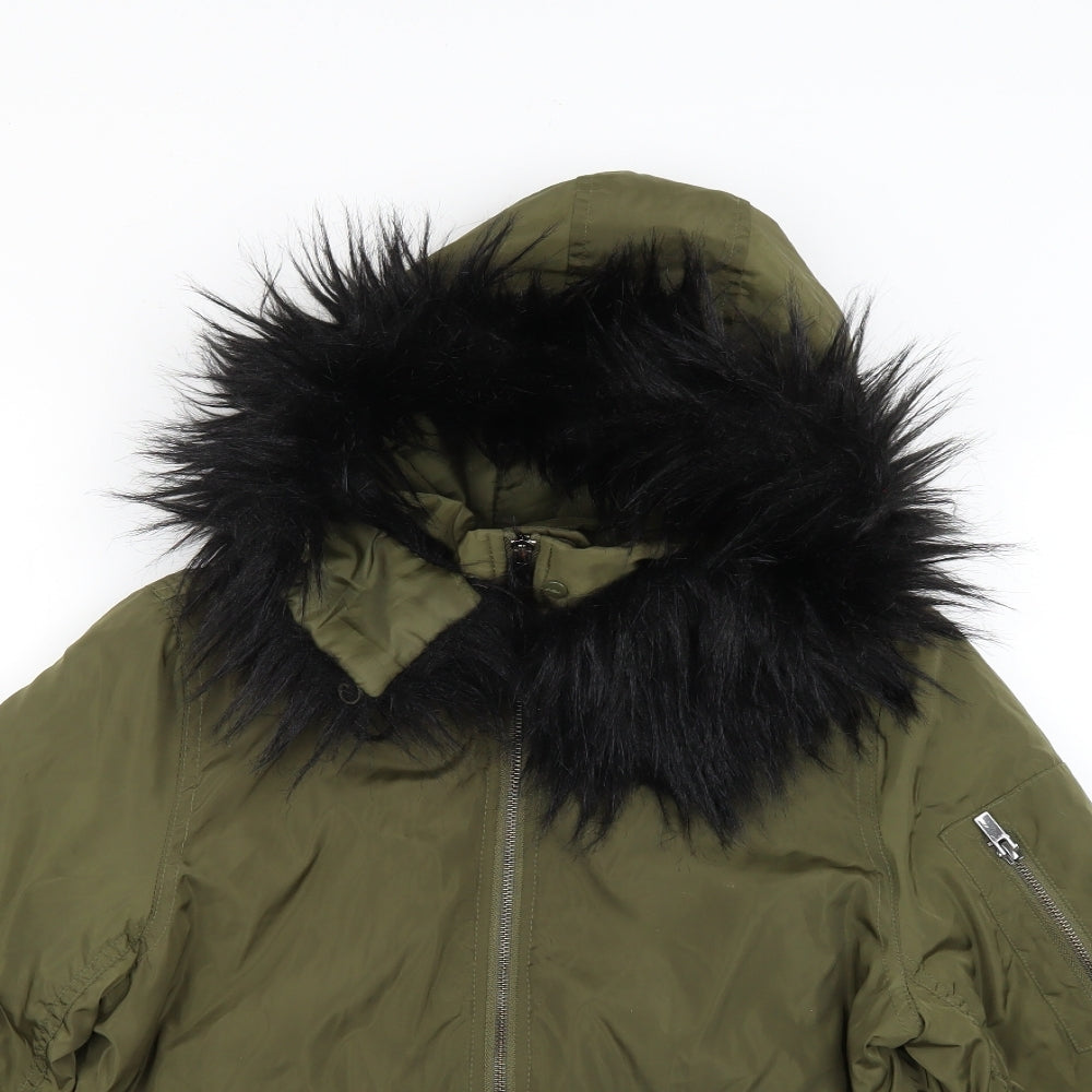 New Look Girls Green   Basic Coat Coat Size 12-13 Years