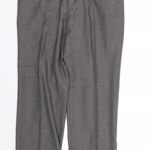 marks Mens Grey Check  Trousers  Size 34 L26 in