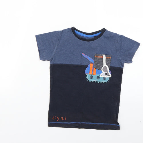 NEXT Boys Blue Geometric  Basic T-Shirt Size 2 Years