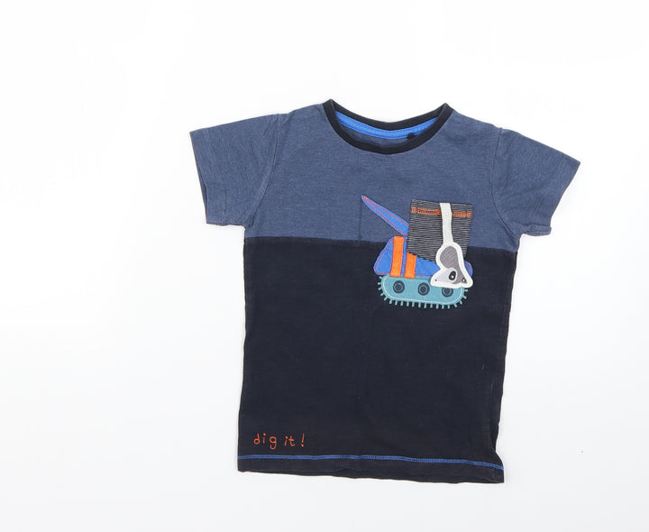NEXT Boys Blue Geometric  Basic T-Shirt Size 2 Years