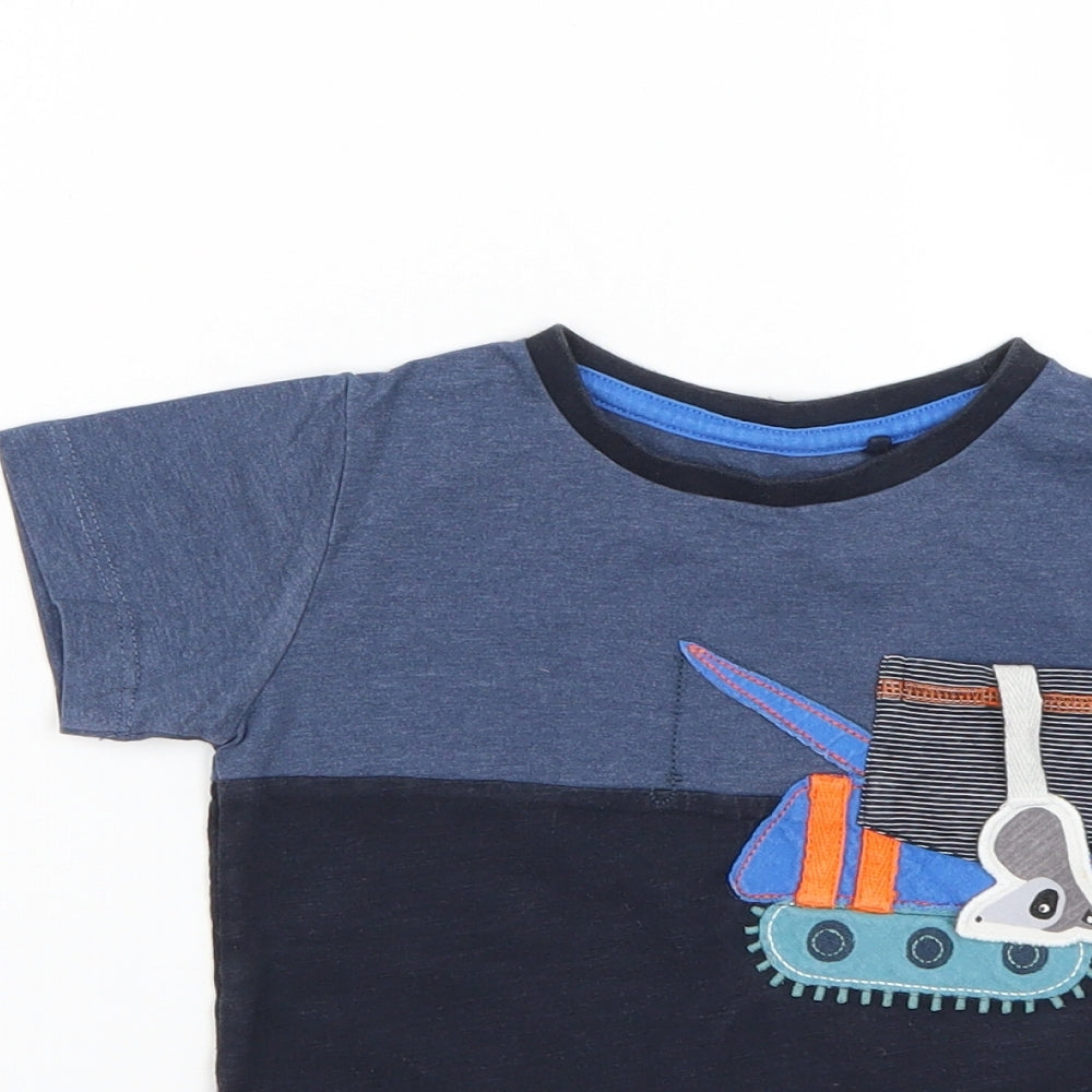 NEXT Boys Blue Geometric  Basic T-Shirt Size 2 Years