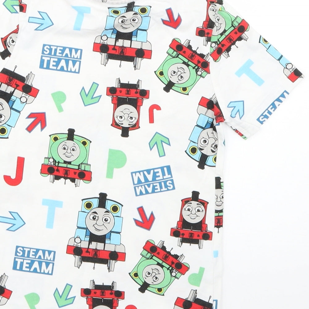 TU Boys White Geometric  Basic T-Shirt Size 2-3 Years