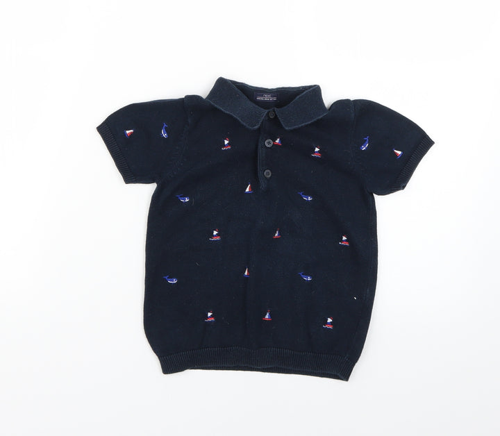 NEXT Boys Blue Geometric Basic Polo Size 2 Years