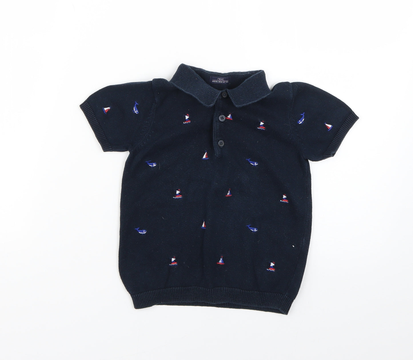NEXT Boys Blue Geometric  Basic Polo Size 2 Years