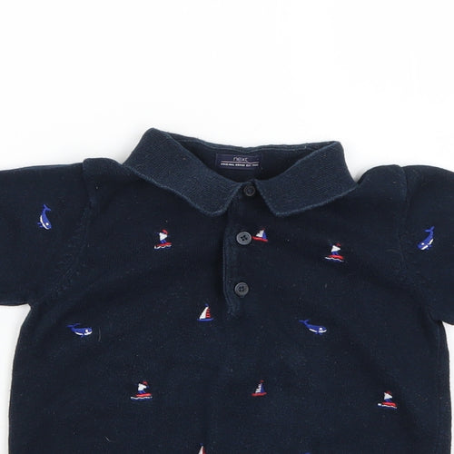 NEXT Boys Blue Geometric  Basic Polo Size 2 Years