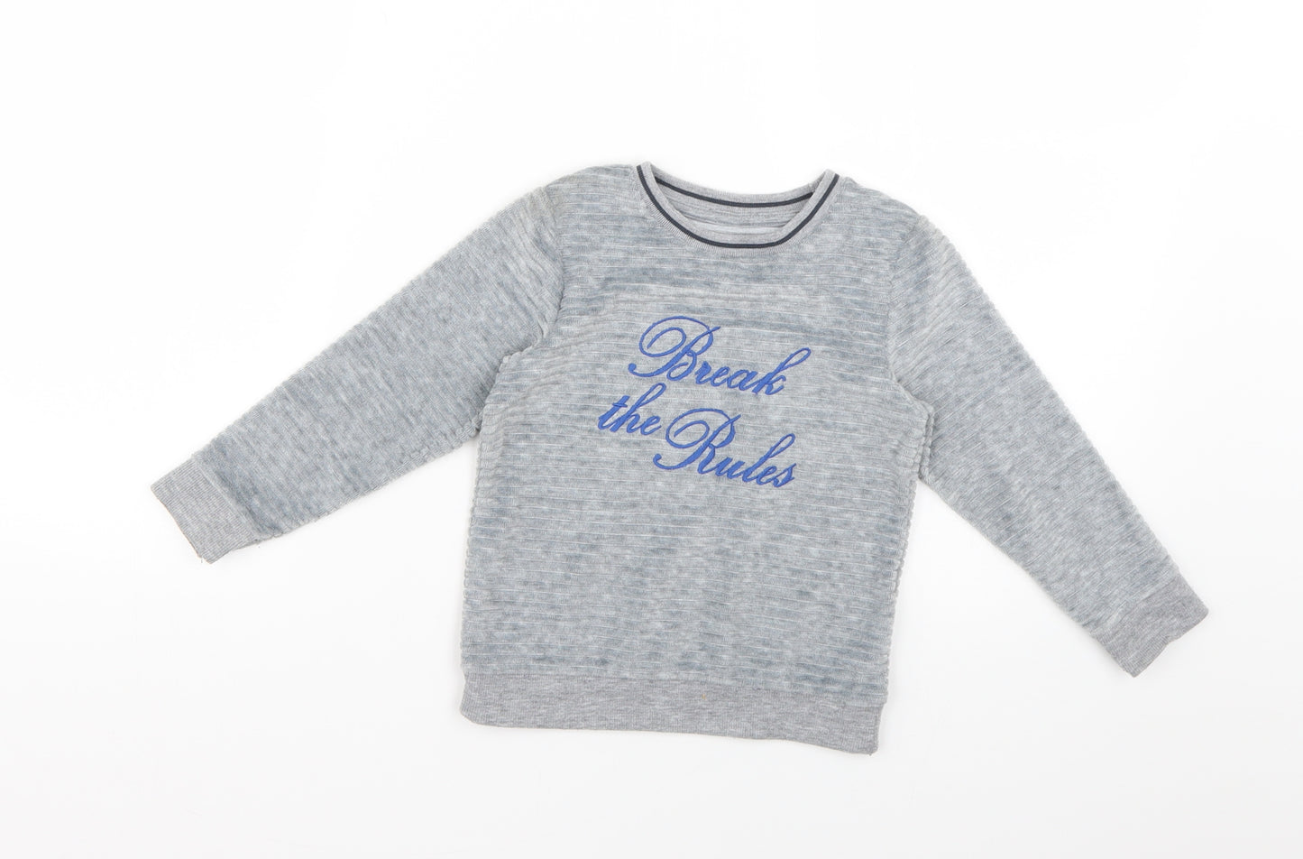 River Island Girls Grey Striped  Pullover Jumper Size 2 Years