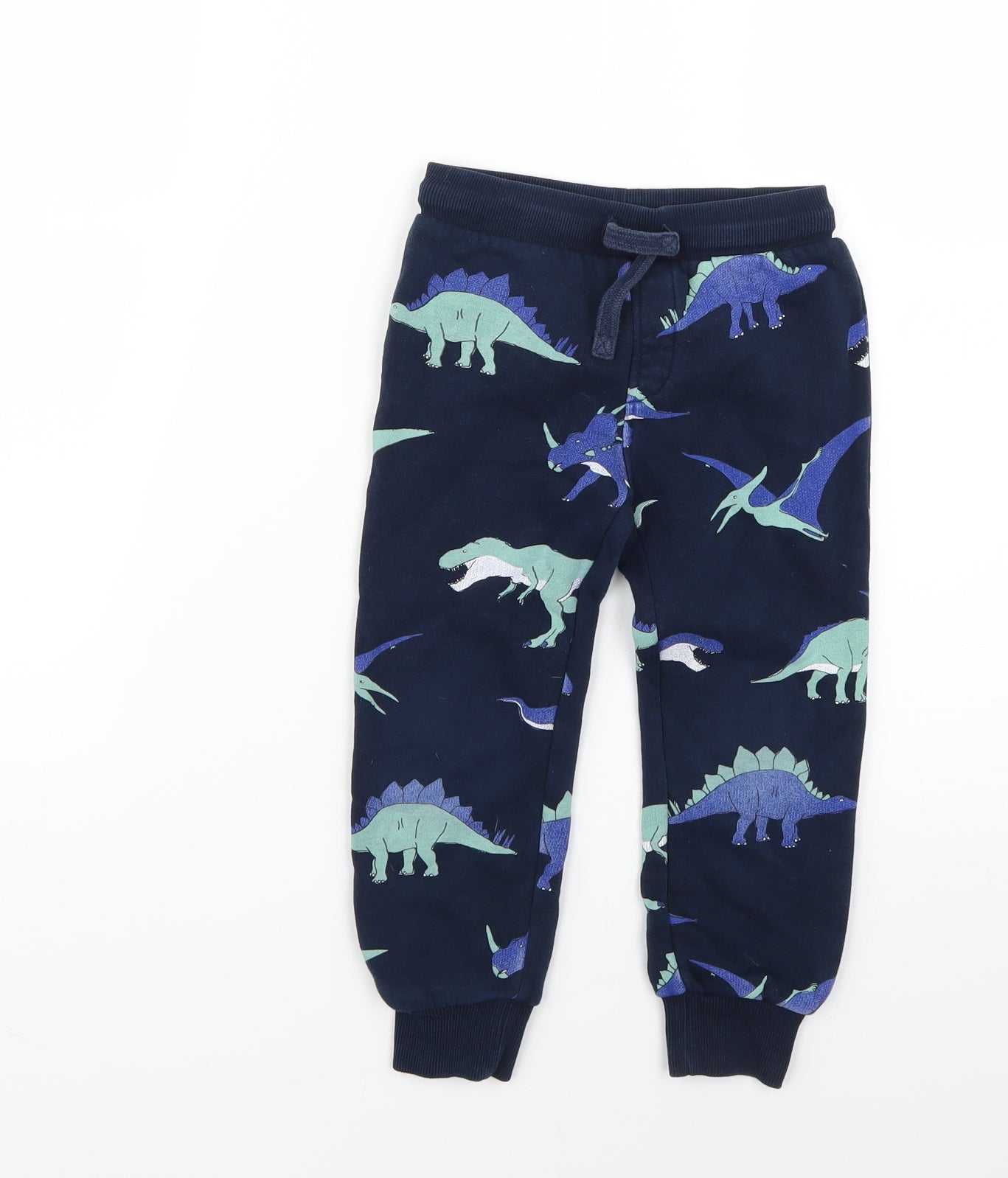 Marks and Spencer Boys Blue Geometric  Jogger Trousers Size 3-4 Years