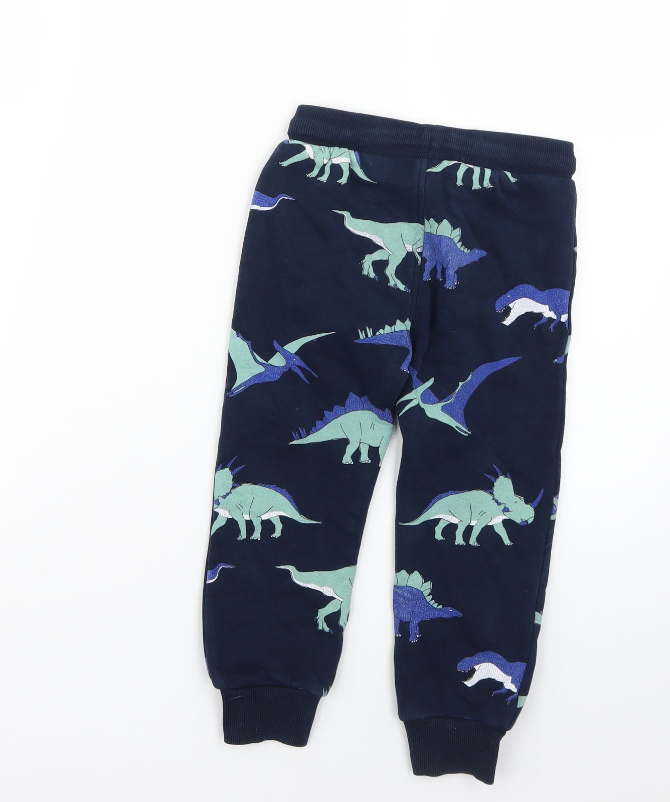 Marks and Spencer Boys Blue Geometric  Jogger Trousers Size 3-4 Years