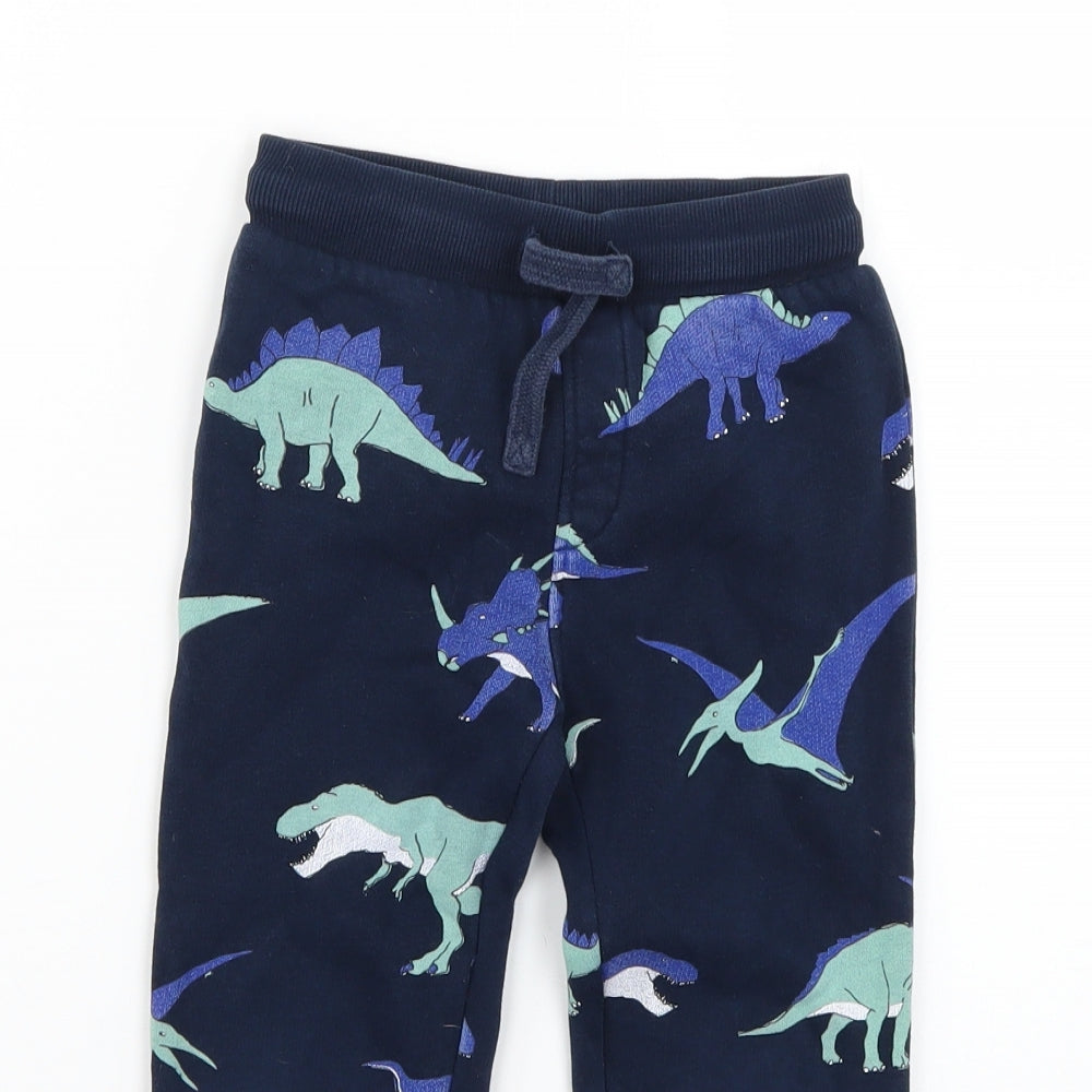 Marks and Spencer Boys Blue Geometric  Jogger Trousers Size 3-4 Years