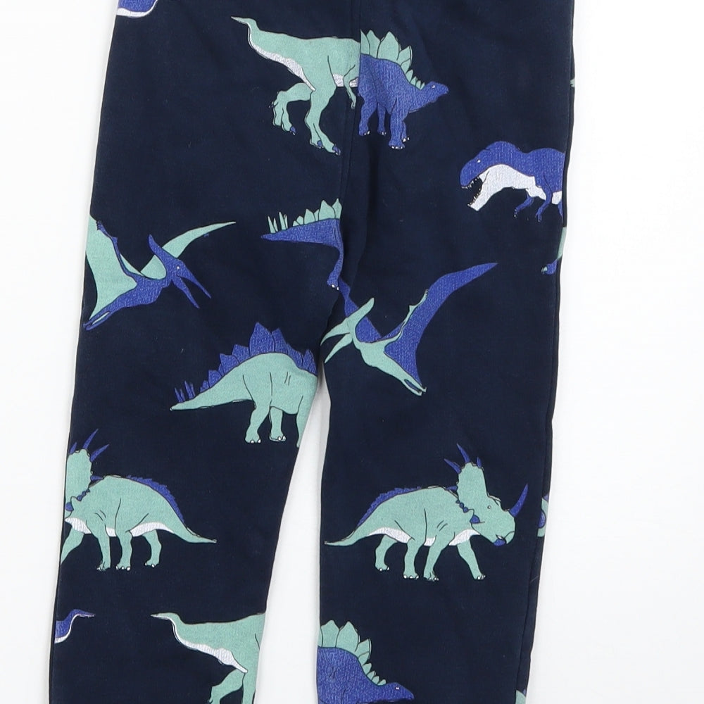 Marks and Spencer Boys Blue Geometric  Jogger Trousers Size 3-4 Years