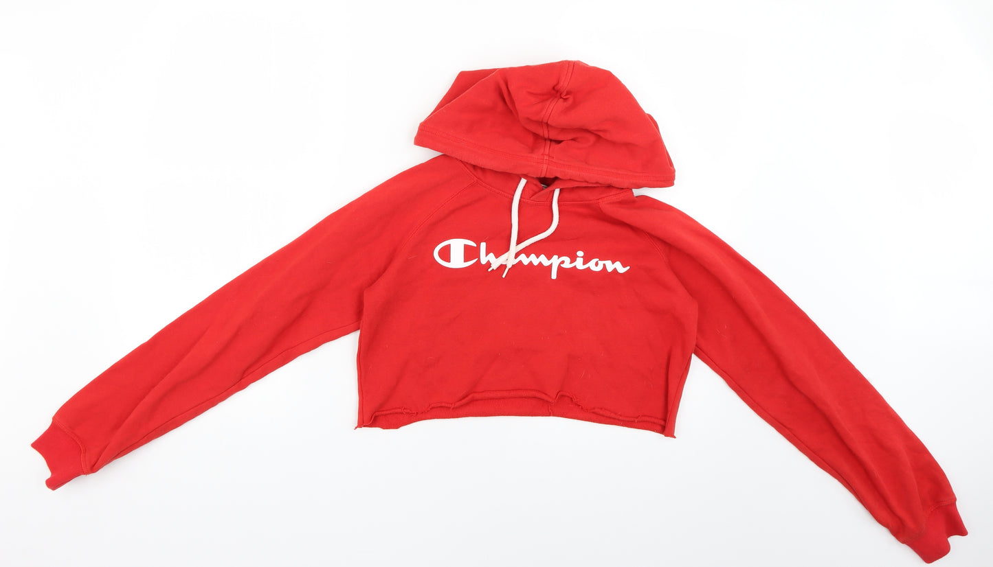 Champion Womens Red   Pullover Hoodie Size L