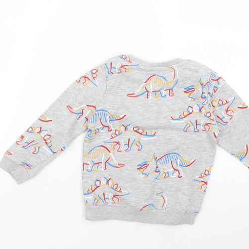 Marks and Spencer Baby Grey Geometric  Pullover Jumper Size 18-24 Months