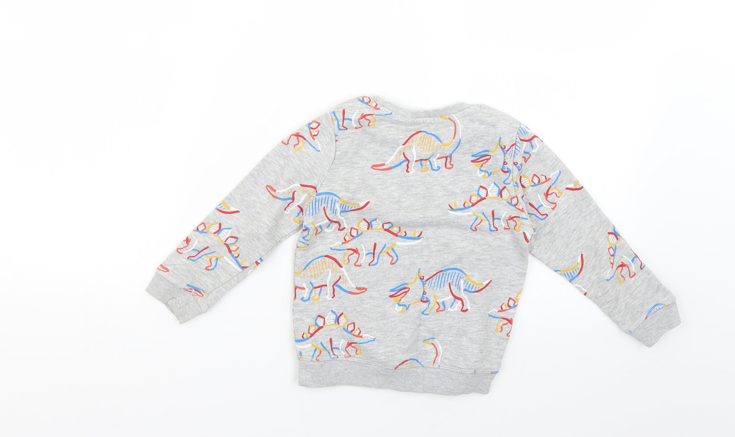 Marks and Spencer Baby Grey Geometric  Pullover Jumper Size 18-24 Months