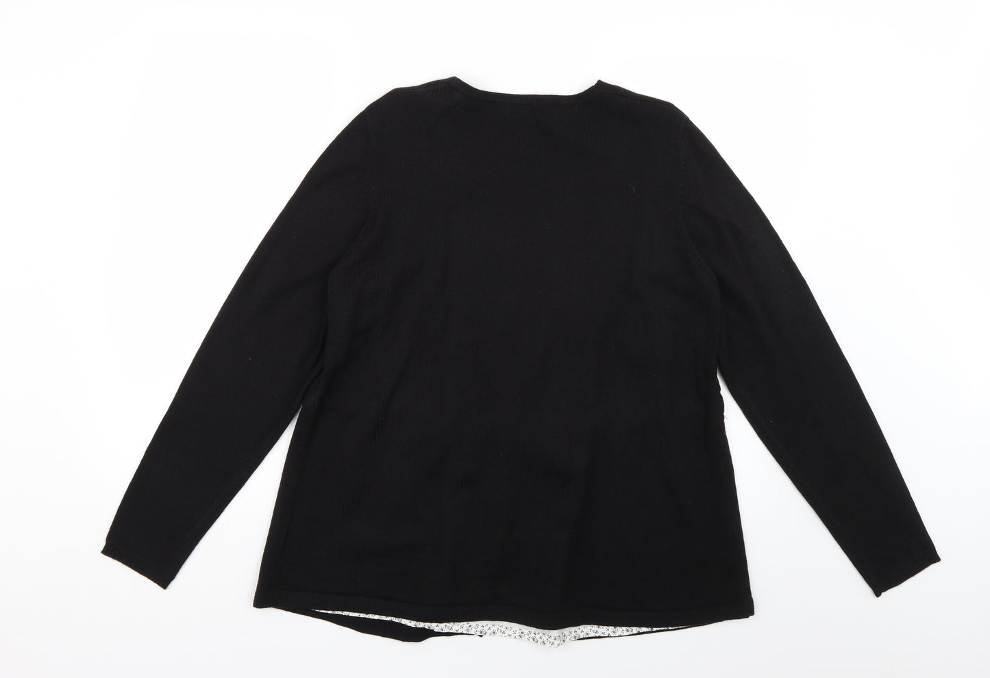 TRUE Womens Black   Pullover Jumper Size 18