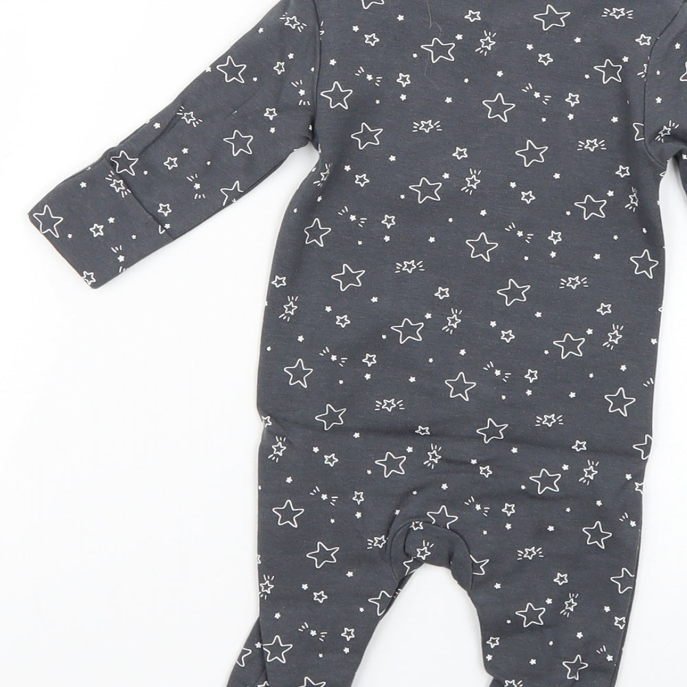 Matalan Baby Grey Geometric  Babygrow One-Piece Size Newborn