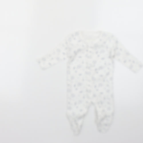 Matalan Baby White Geometric  Babygrow One-Piece Size Newborn
