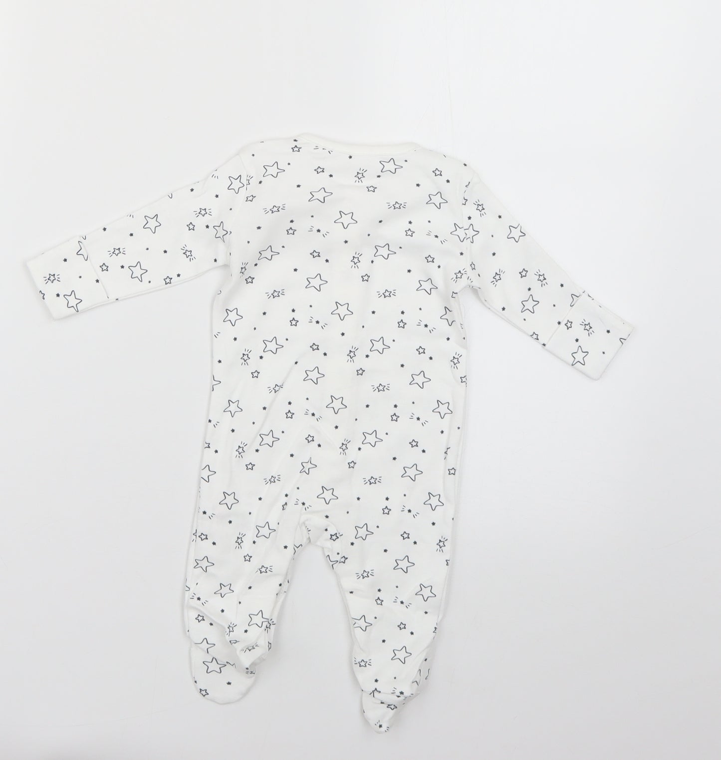 Matalan Baby White Geometric  Babygrow One-Piece Size Newborn