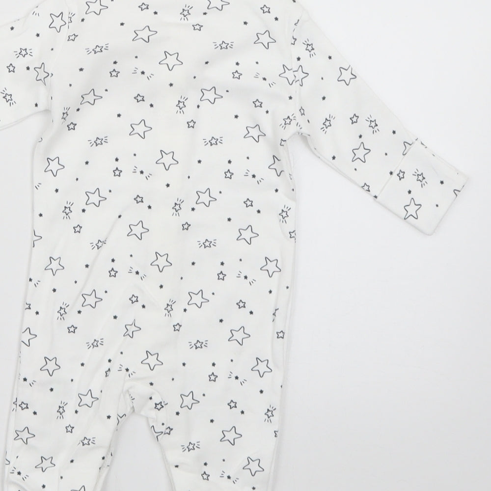 Matalan Baby White Geometric  Babygrow One-Piece Size Newborn