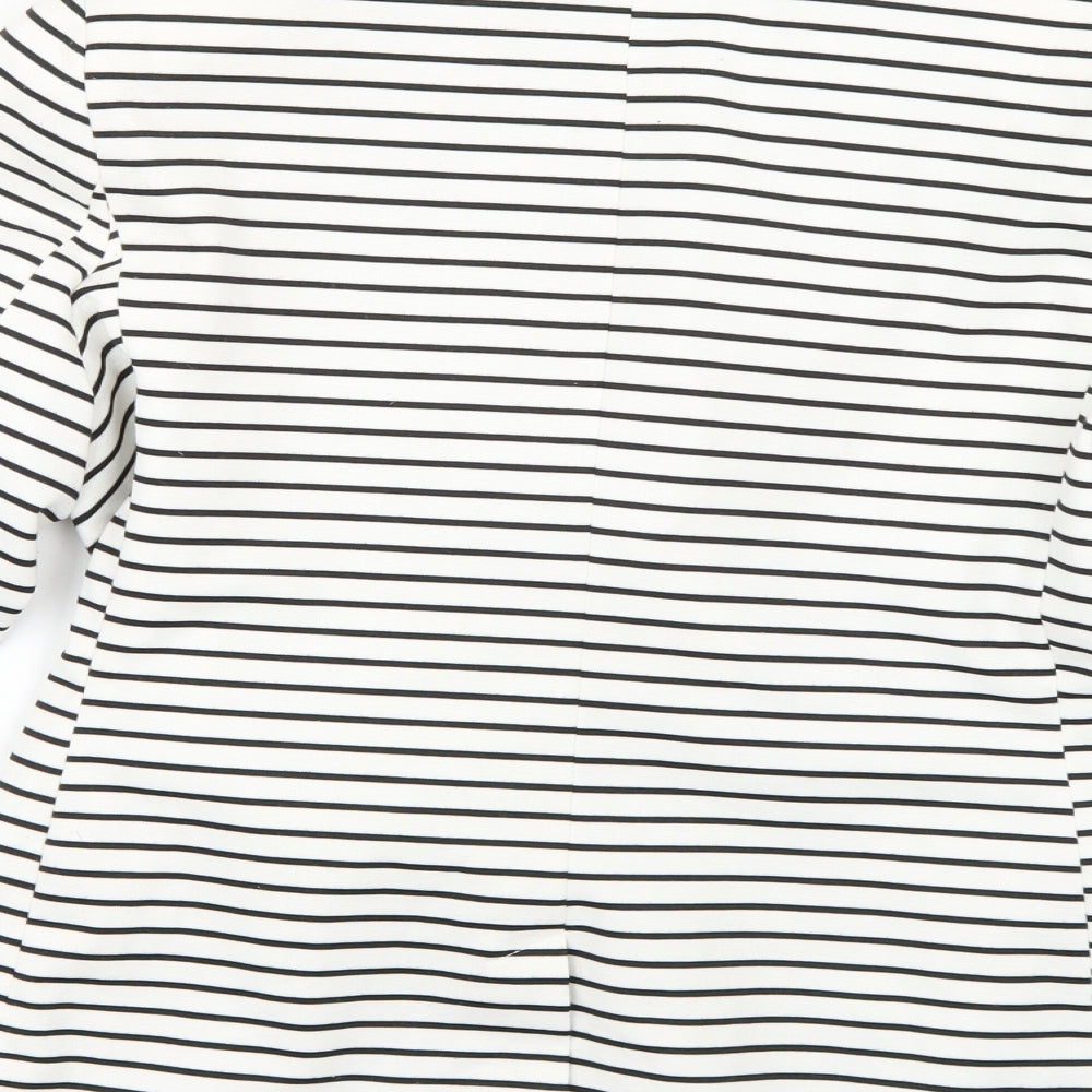 Peacocks Womens Multicoloured Striped  Jacket Blazer Size 12