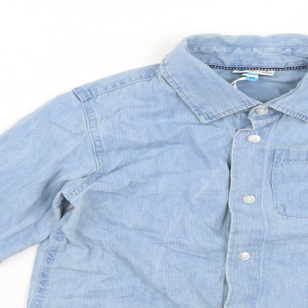 Hullabaloo Boys Blue   Basic Button-Up Size 11-12 Years